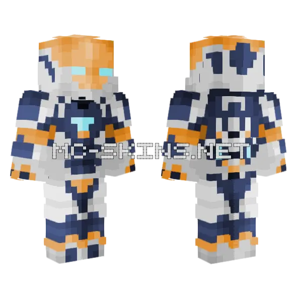 Iron Man Mark 39 Minecraft skin, front and back