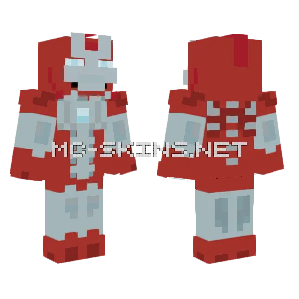 Iron Man Mark 5 Minecraft skin, front and back