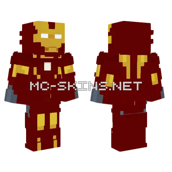 Iron Man Mark 8 Minecraft skin, front and back