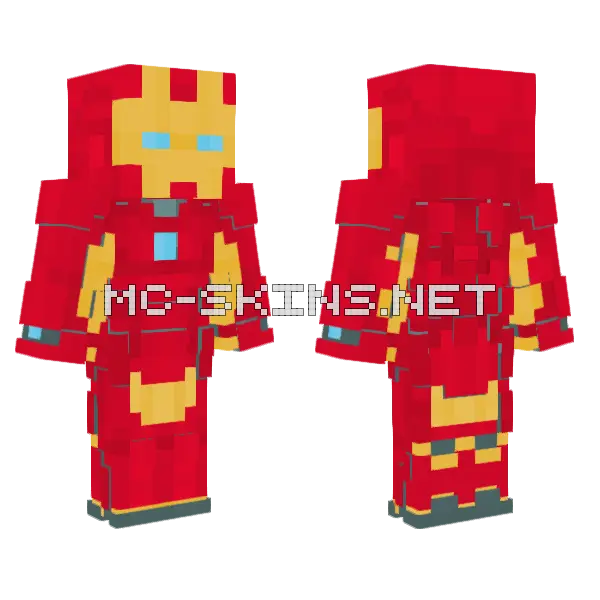 Iron Man Marvel Comics Minecraft skin, front and back