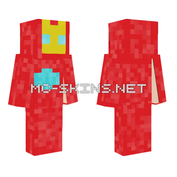Iron Man Suit Minecraft skin, front and back
