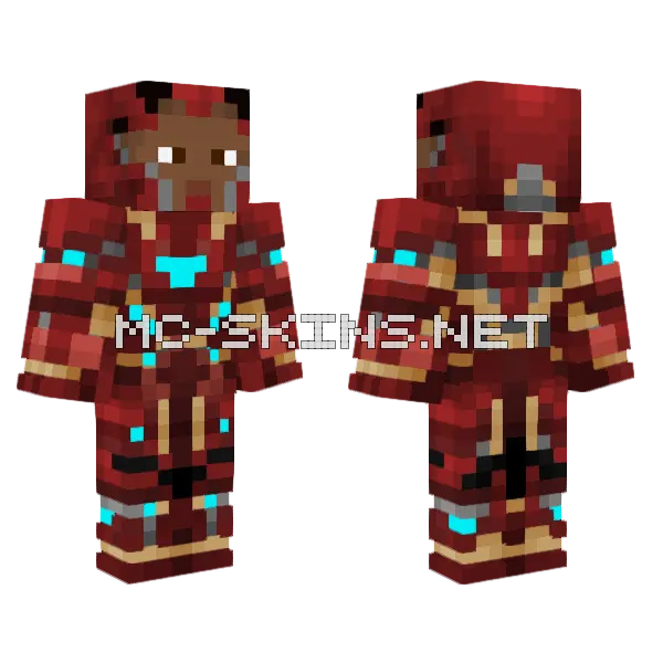 Iron Man Zuri Minecraft skin, front and back