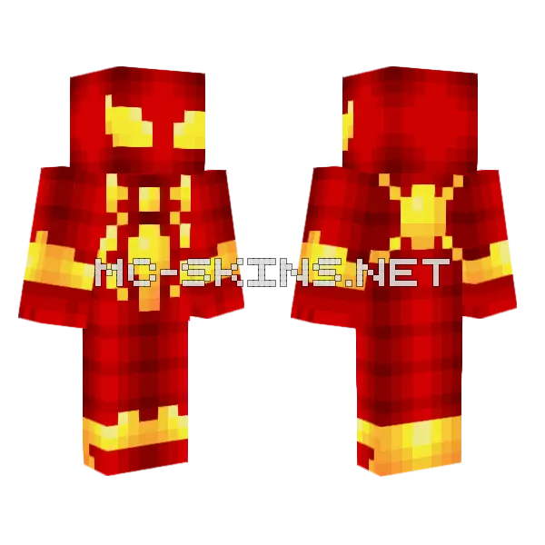 Iron Spider Comic Minecraft skin, front and back