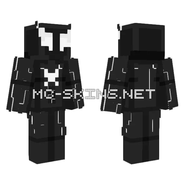 Iron Venom Minecraft skin, front and back