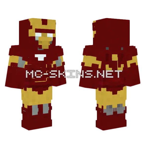 Iron Villager Mark 6 Minecraft skin, front and back