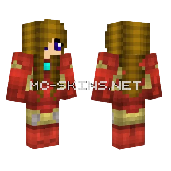 Iron Woman Minecraft skin, front and back