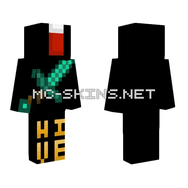 Is Anyone Good At Hive Bedwars Minecraft skin, front and back