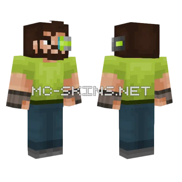 Iskall Skin Minecraft skin, front and back