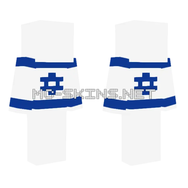Israel Flag Skin Minecraft skin, front and back