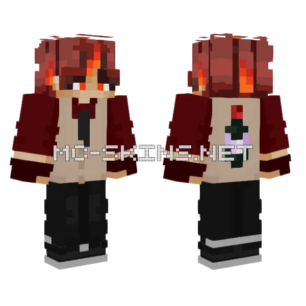 Issei Amore 2 Minecraft skin, front and back
