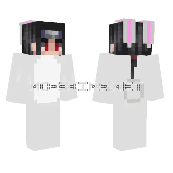 Itachi Bunny Minecraft skin, front and back