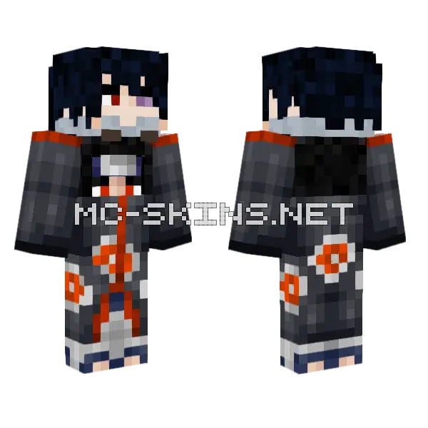 Itachi Holding Baby Sasuke Minecraft skin, front and back