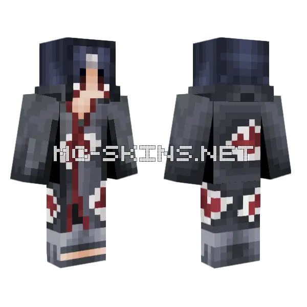 Itachi Uchiha Skin Minecraft skin, front and back