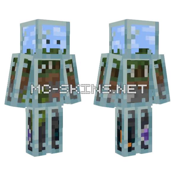 It's A Small World Minecraft skin, front and back