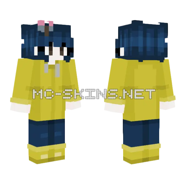 It's Coraline Not Caroline Minecraft skin, front and back