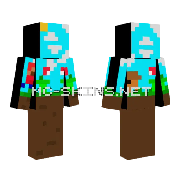 Its Mario Minecraft skin, front and back