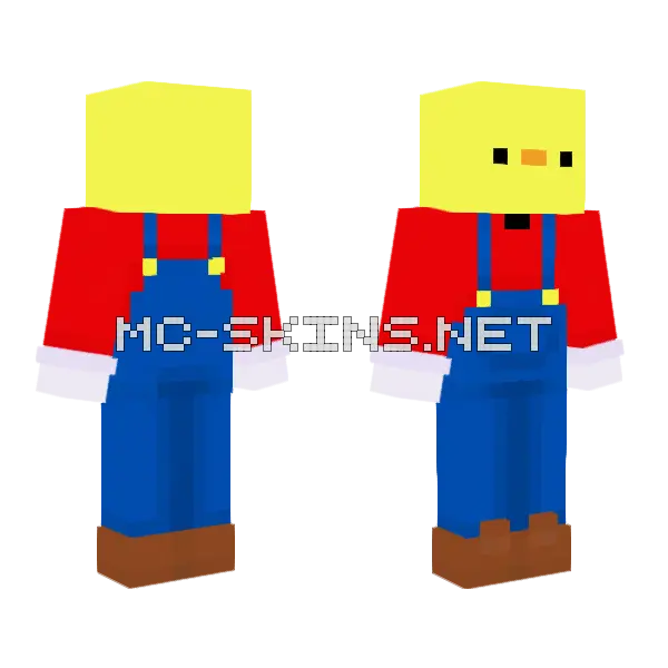 Itsa Me GJ Mario Retro Skin Minecraft skin, front and back