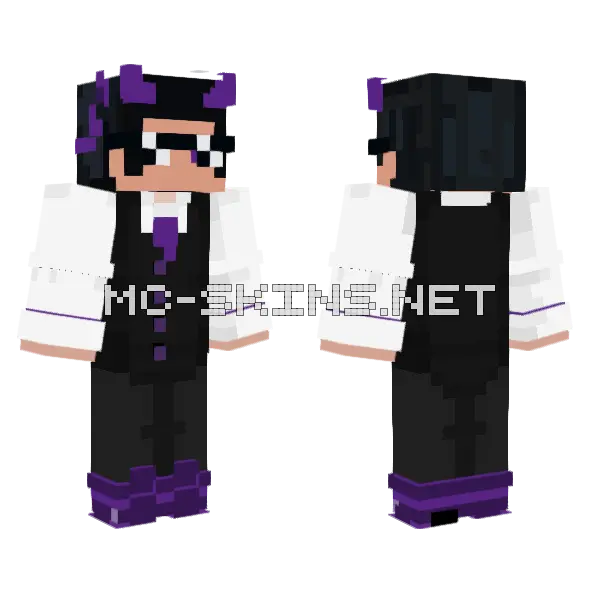 Itsamsk Demon Boi Minecraft skin, front and back