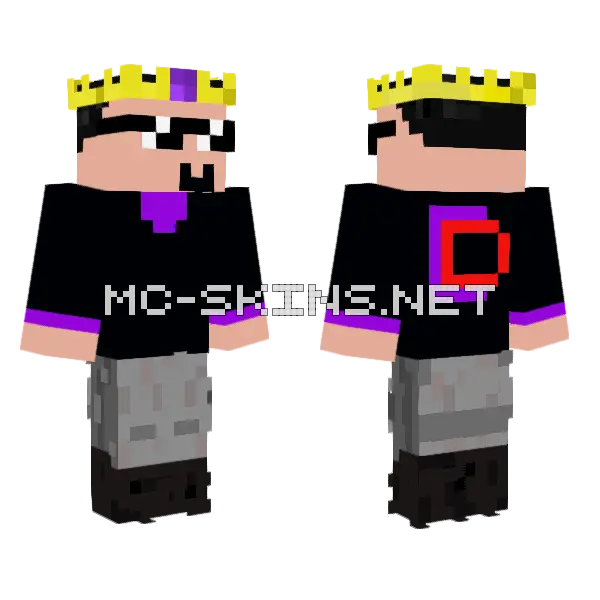 Itsamsk X Notch Minecraft skin, front and back