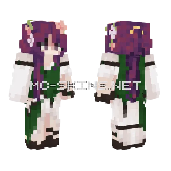 Itsz Sylvia Minecraft skin, front and back