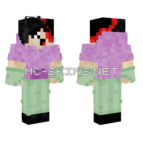 Itz Marinara Lightside41 Headache Minecraft skin, front and back