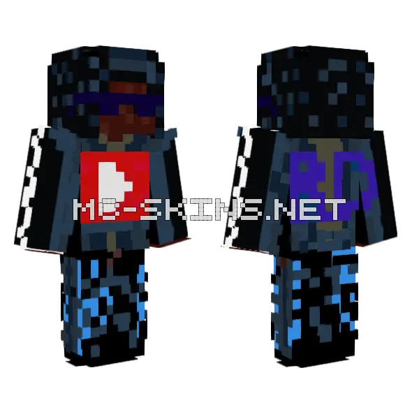Itz Rdx Minecraft skin, front and back