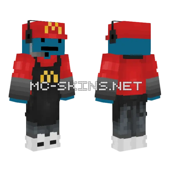Itzalbertto Employee Skin Minecraft skin, front and back
