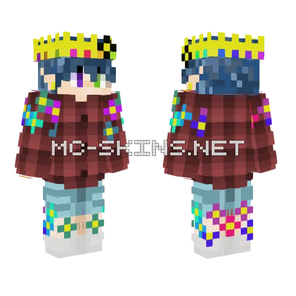 Itzapolloplayz Flannel Outfit Minecraft skin, front and back