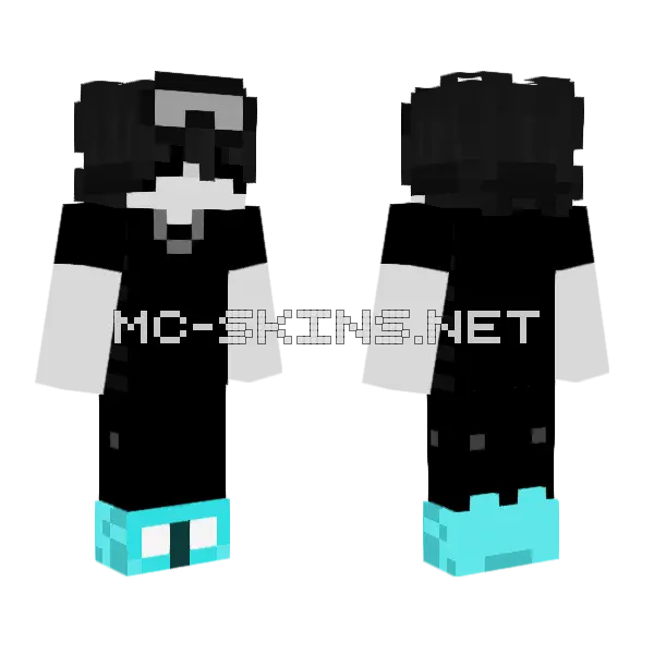 Itzblqke His Skin Minecraft skin, front and back