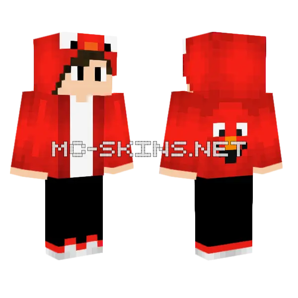 Itzgummer Elmo Skin Minecraft skin, front and back