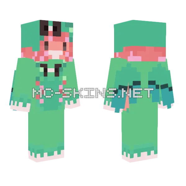 itzloveybird Frog Skin Minecraft skin, front and back