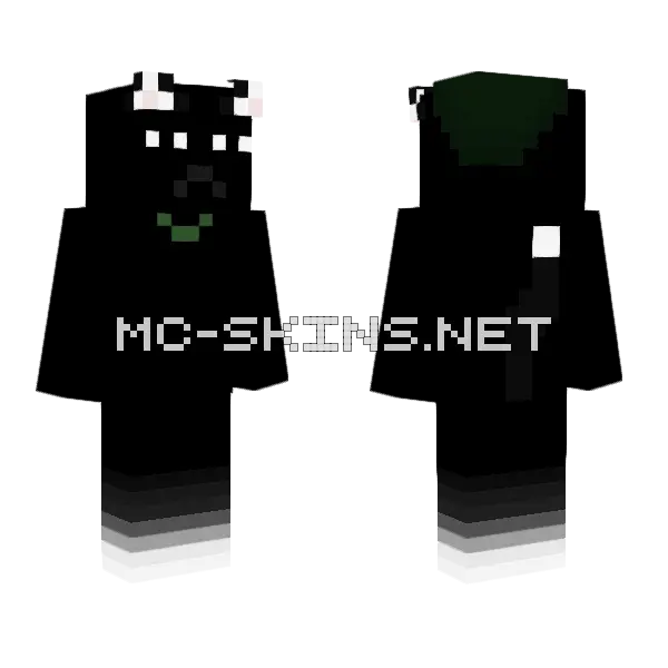 Ivor My Cat OC Minecraft skin, front and back