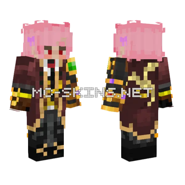 Ivory Rienetout Displaced SMP Minecraft skin, front and back