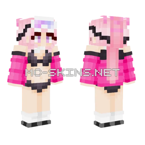 Izumimoto Eimi Swimsuit Minecraft skin, front and back