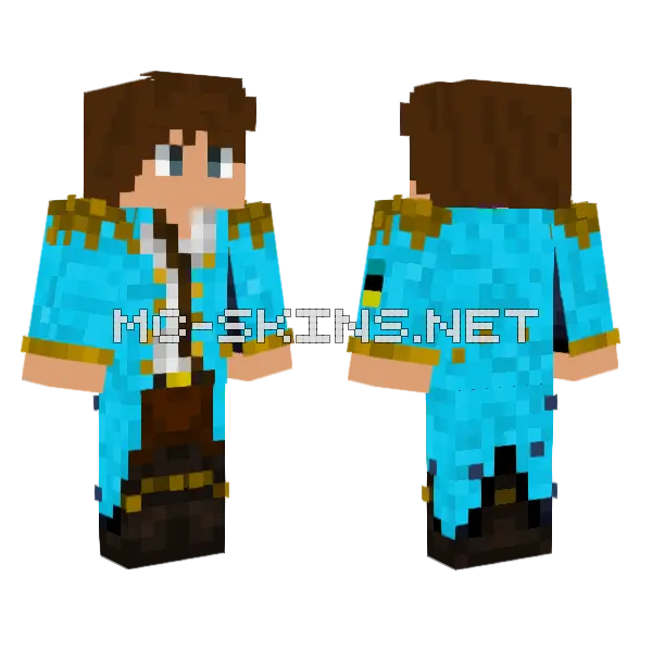 Izyrac Isla Piraat Minecraft skin, front and back