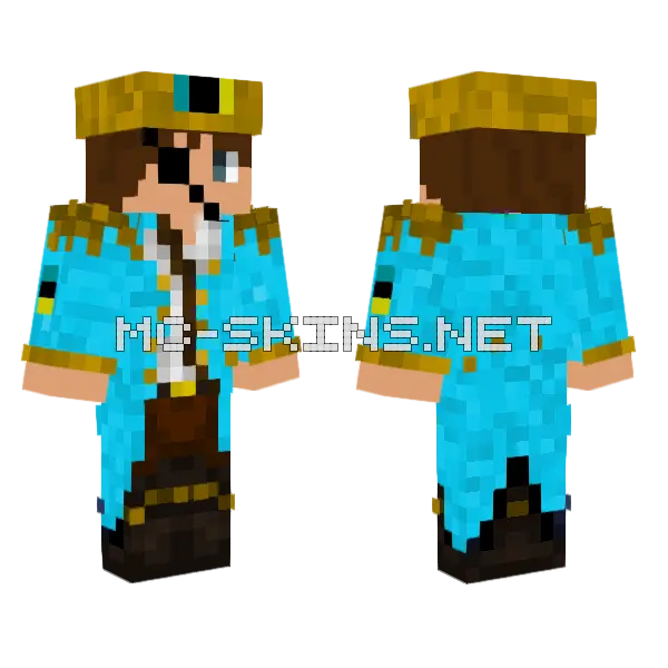 Izyrac Isla Piraat V3 Finale Verson Minecraft skin, front and back