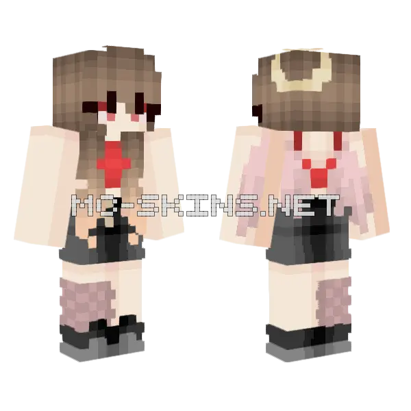Izzy Minecraft skin, front and back