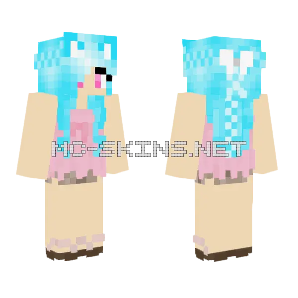 Izzy Summer Minecraft skin, front and back