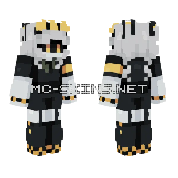 J Murder Drones Minecraft skin, front and back