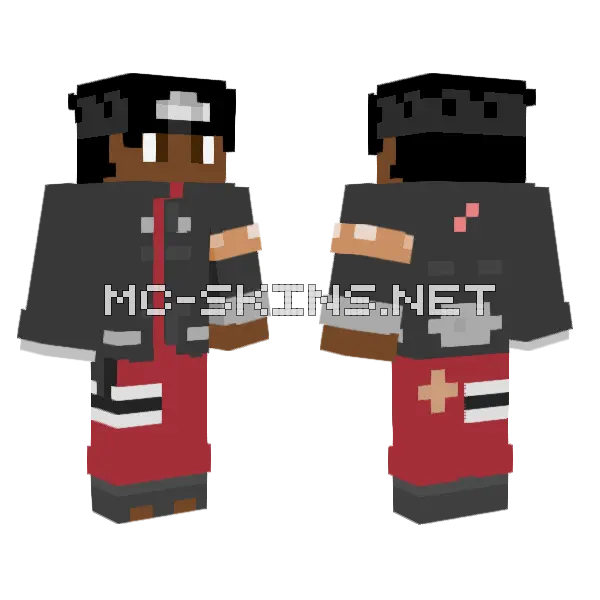 J7k Naruto Skinn Minecraft skin, front and back