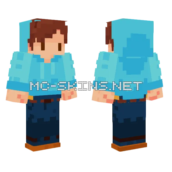 Jack Minecraft skin, front and back