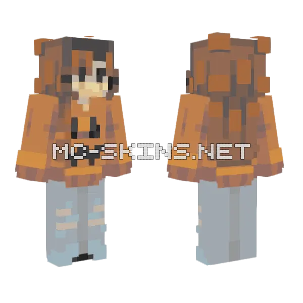 Jack O Lantern 30 Minecraft skin, front and back