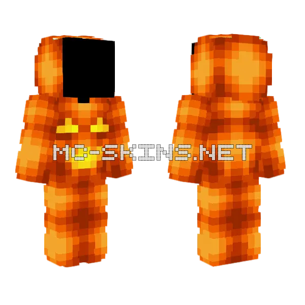 Jack O Lantern Onesie Minecraft skin, front and back