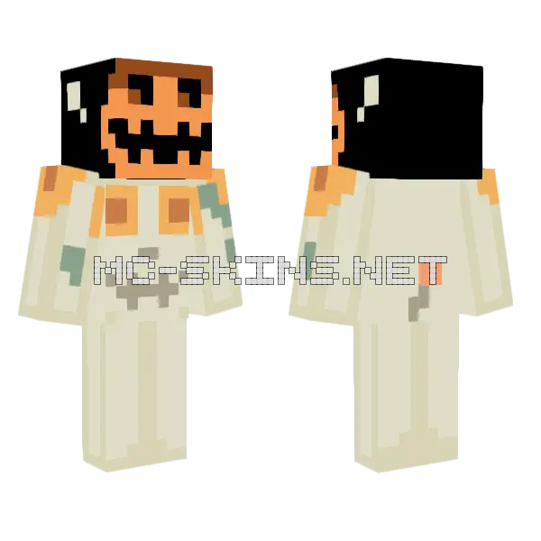 Jack-o'-Lantern Scarecrow, front and back