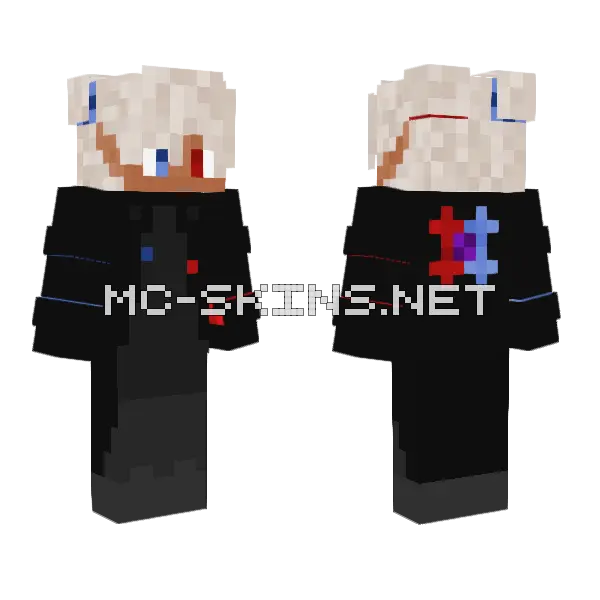 Jacker95 Minecraft skin, front and back