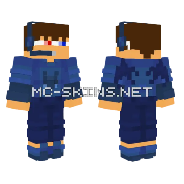 Jackmanifoldtv MCC 21 Blue Bats Minecraft skin, front and back