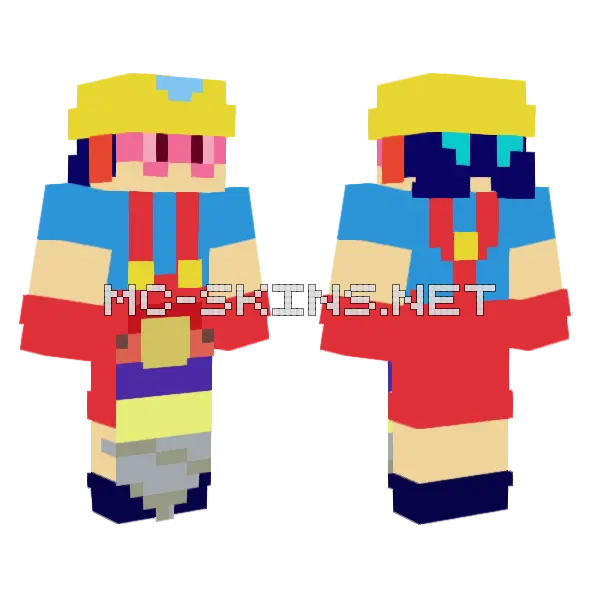 Jacky Brawl Stars Minecraft skin, front and back