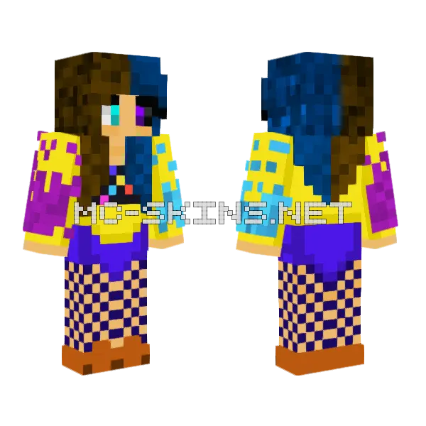 Jade Chica Minecraft skin, front and back