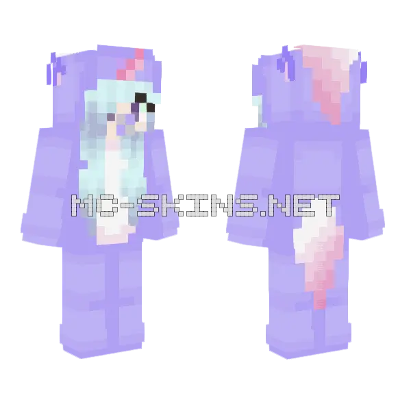 Jagoda Pastel Girl Minecraft skin, front and back