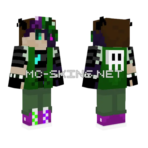 Jaiden My Skin Minecraft skin, front and back